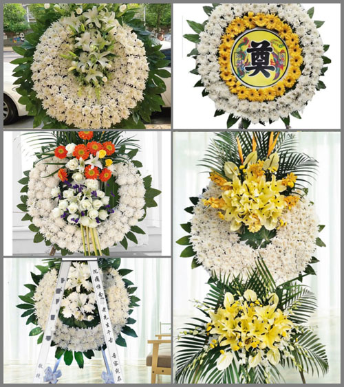 四川成都大邑县王泗镇且埂村花圈速递
